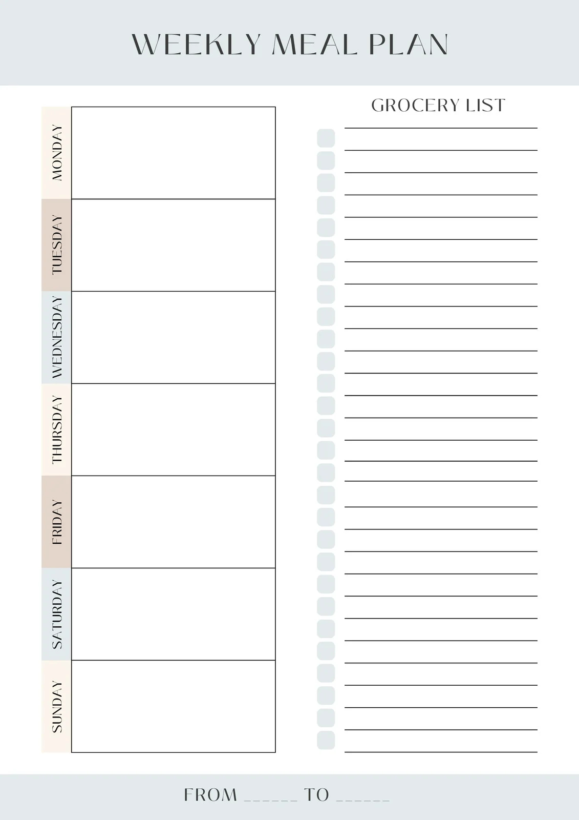 Free Printable Meal Planner Templates To Edit Online Canva Free Printable Meal Planner Templates To Edit Online Canva