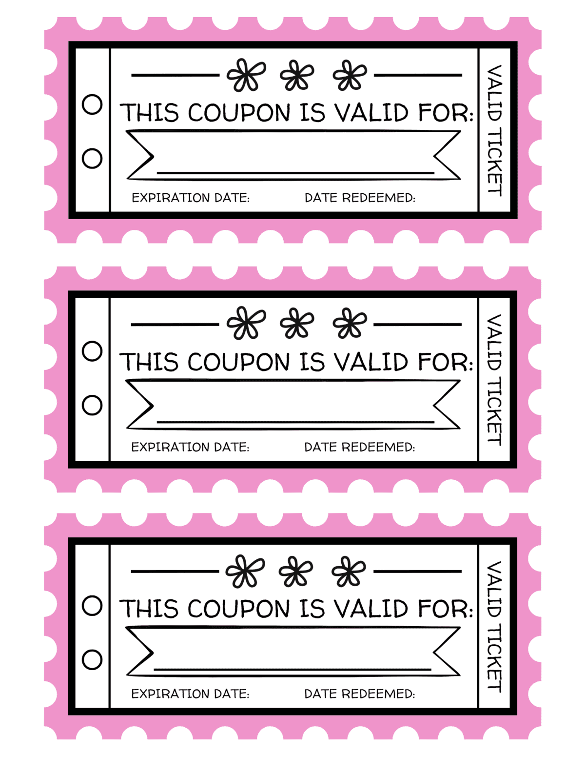 Free Printable Redeemable Coupon Templates