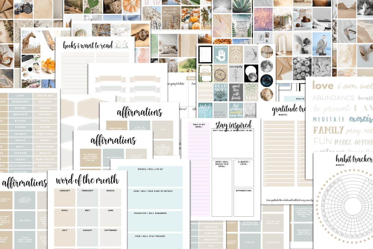 Free Printable Vision Board Templates