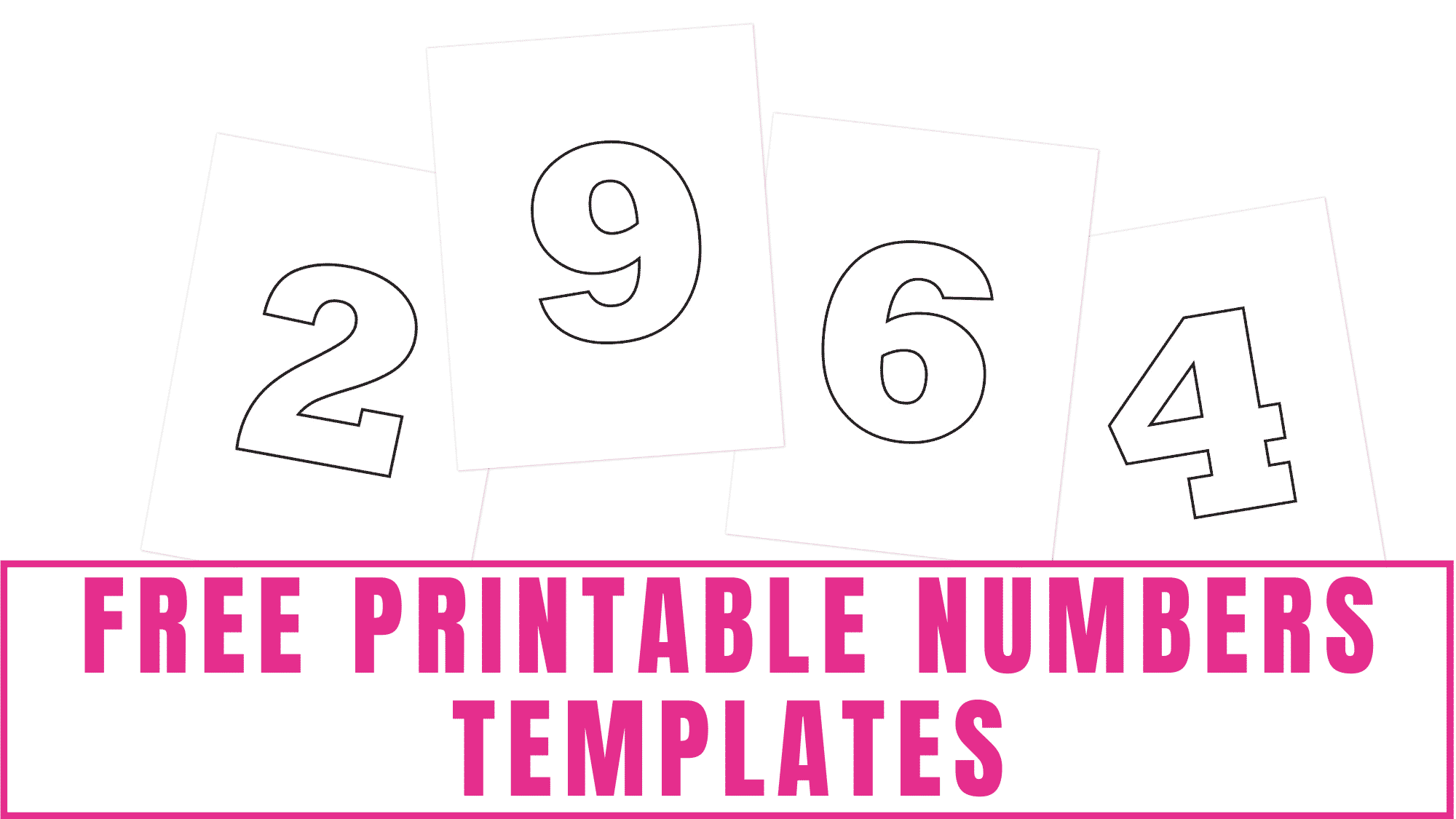 Free Printable Number Templates Free Printable Number Templates