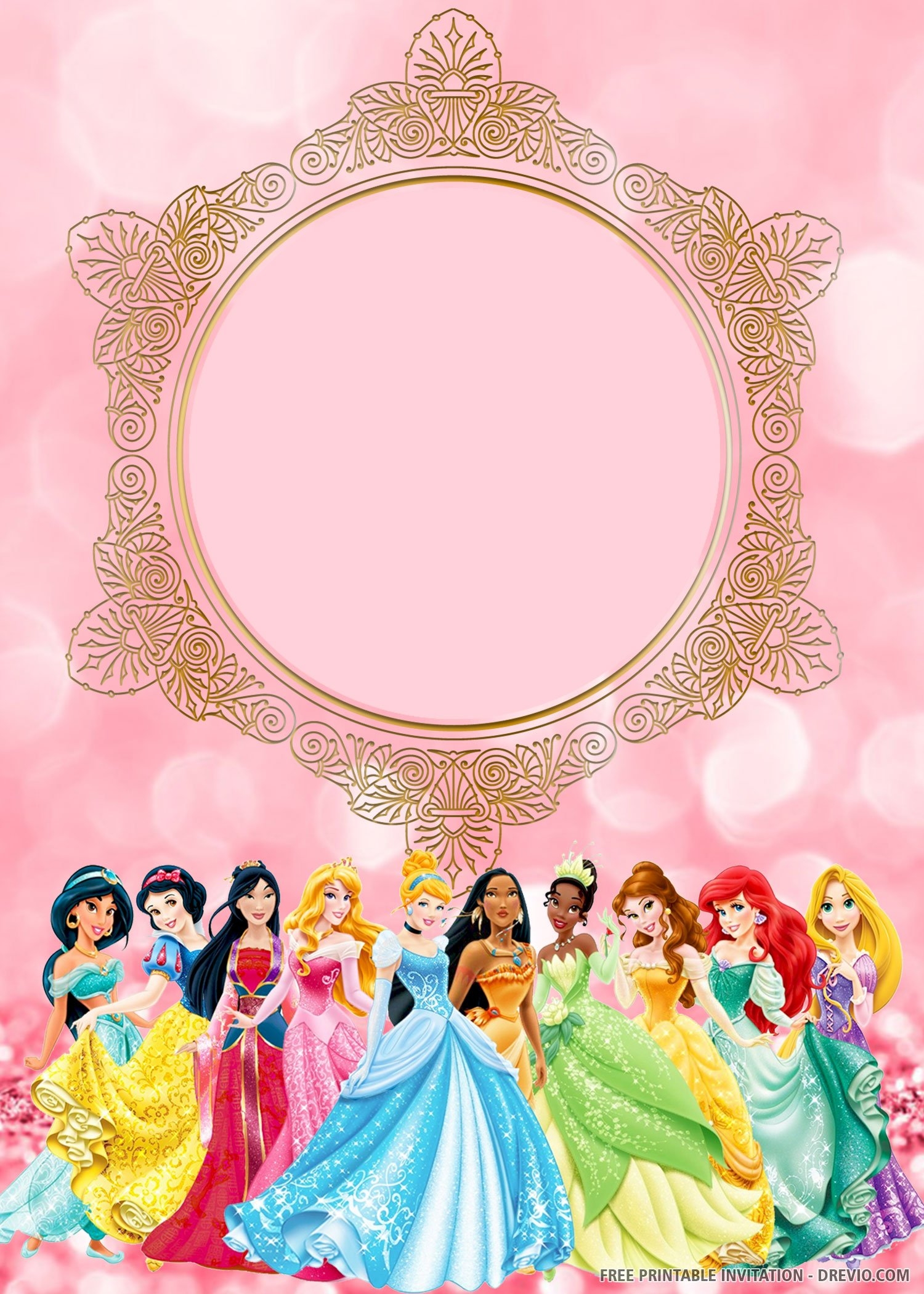 Free Printable Princess Party Templates Free Printable Princess Party Templates