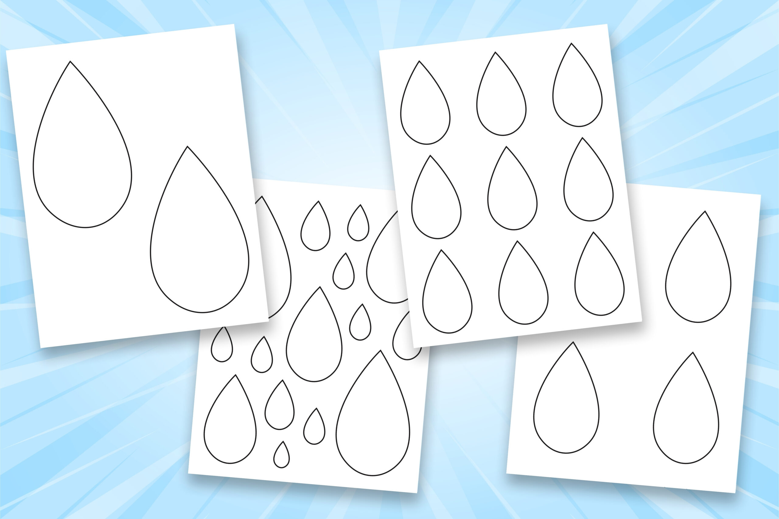 Free Printable Teardrop Templates