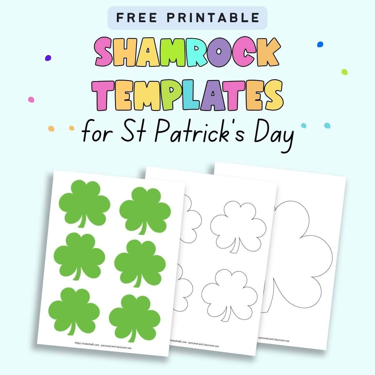 Free Printable Shamrock Writing Templates