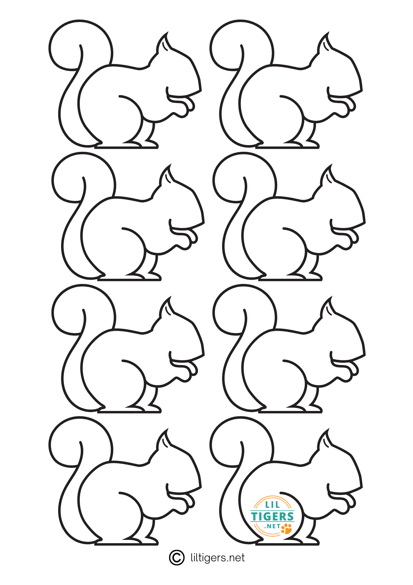 Free Printable Squirrel Templates