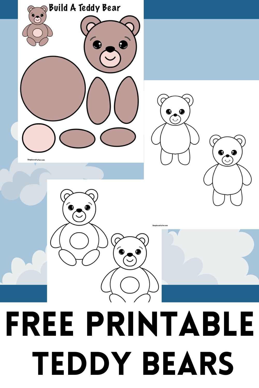 Free Printable Teddy Bear Outline For Kids Crafts Free Printable Teddy Bear Outline For Kids Crafts