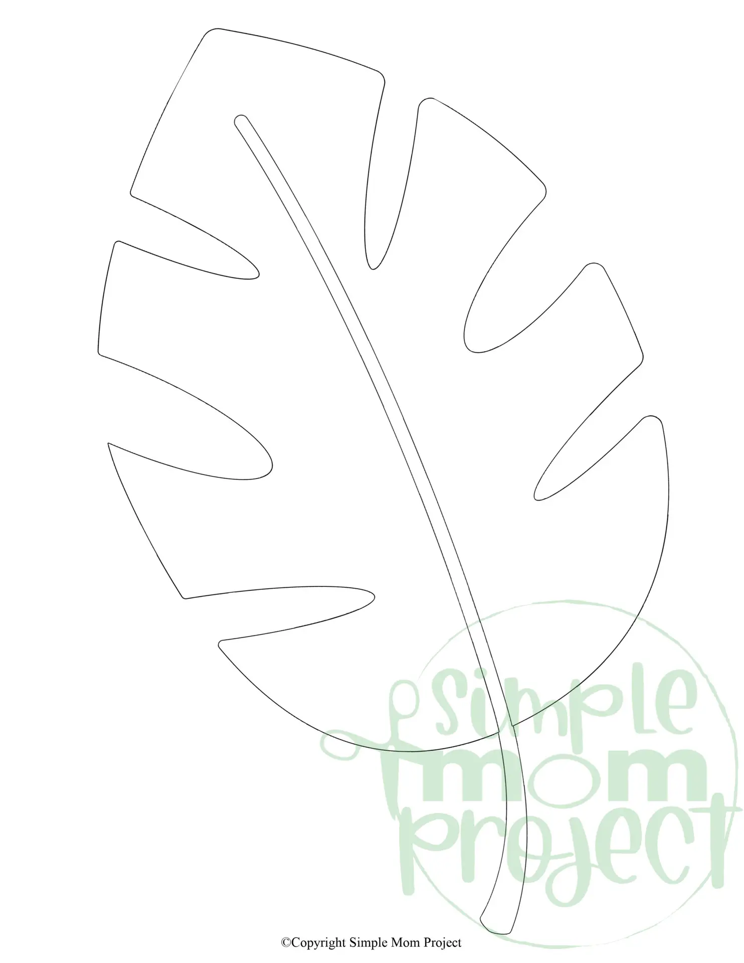 Free Printable Tropical Leaf Stencil Template Simple Mom Project Free Printable Tropical Leaf Stencil Template Simple Mom Project
