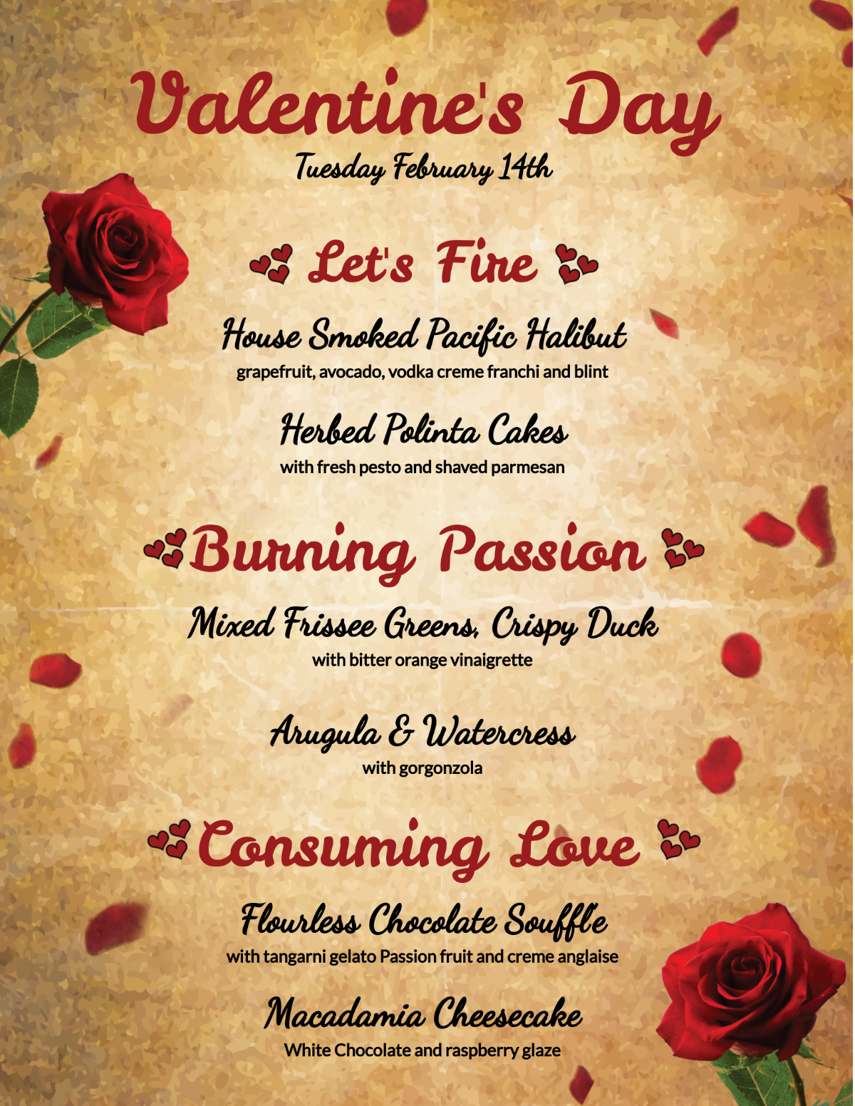 Free Printable Valentine Menu Templates