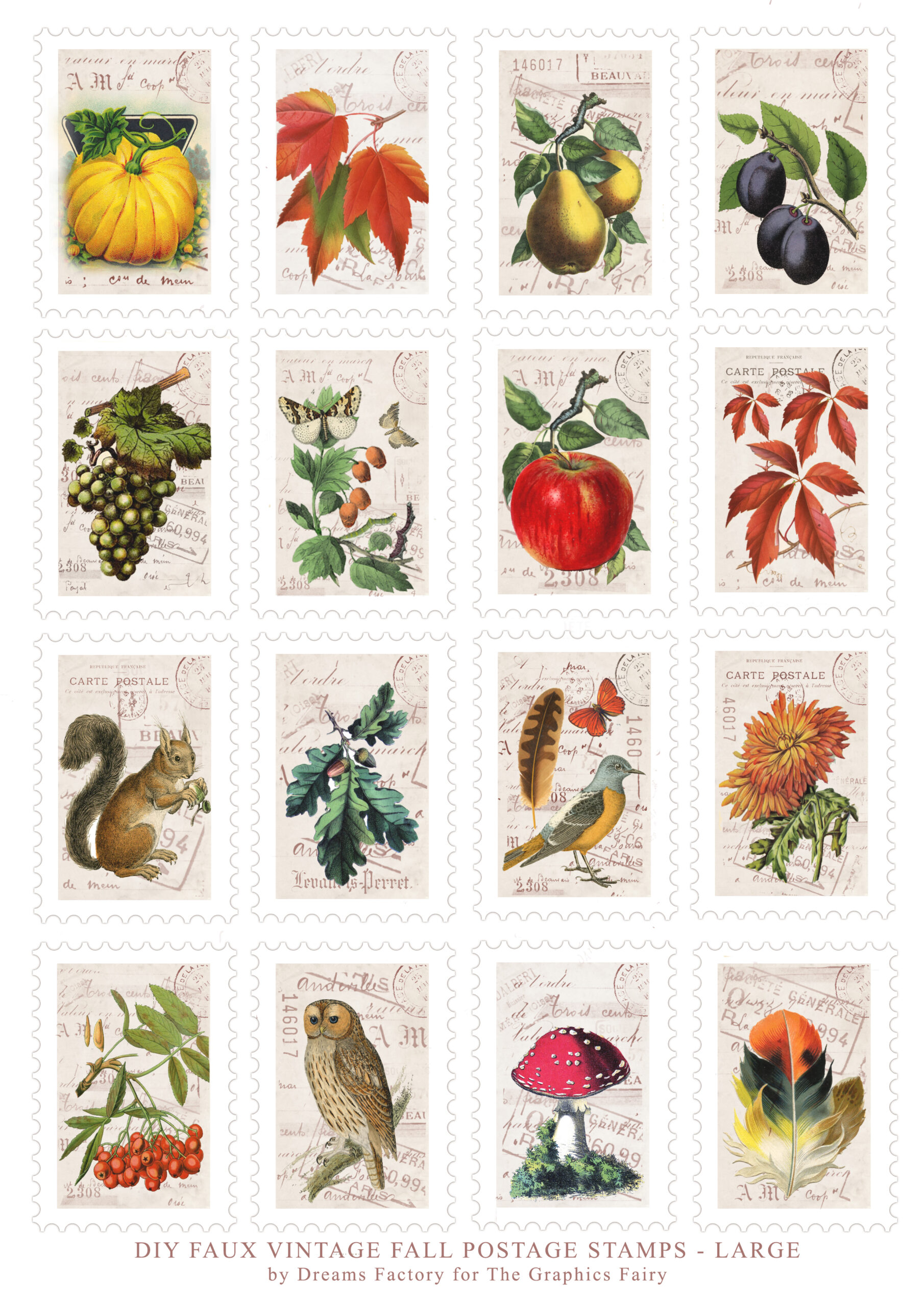 Free Printable Vintage Postage Stamps Faux The Graphics Fairy Free Printable Vintage Postage Stamps Faux The Graphics Fairy
