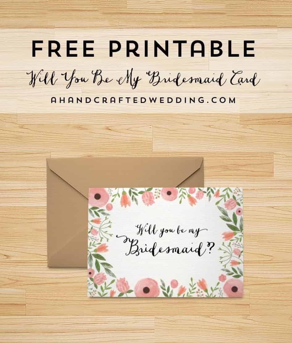 FREE Printable Will You Be My Bridesmaid Card Mountain Modern Life FREE Printable Will You Be My Bridesmaid Card Mountain Modern Life