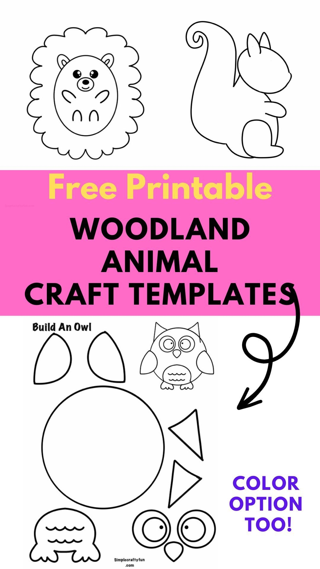 Free Printable Woodland Animal Templates