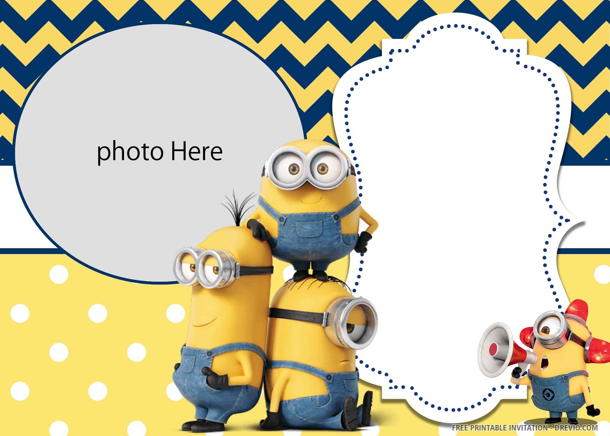 Free Printable Minion Invitation Templates