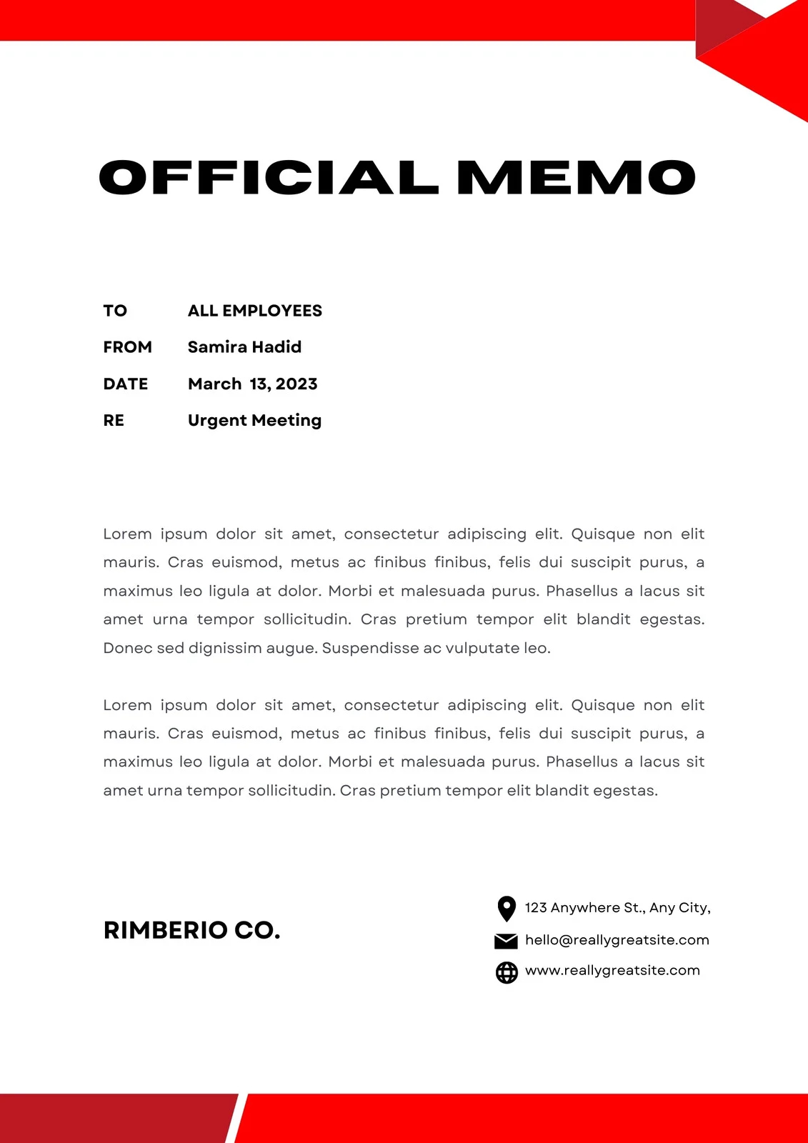 Free Professional And Customizable Memo Templates Canva