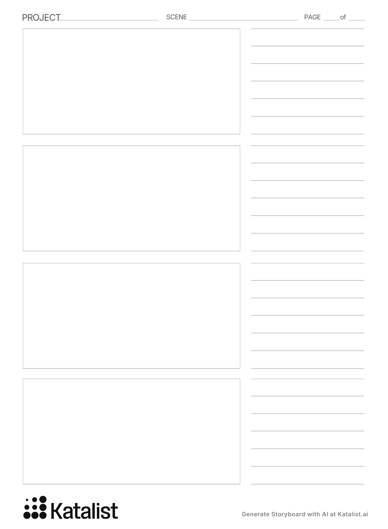 Free Printable Storyboard Templates