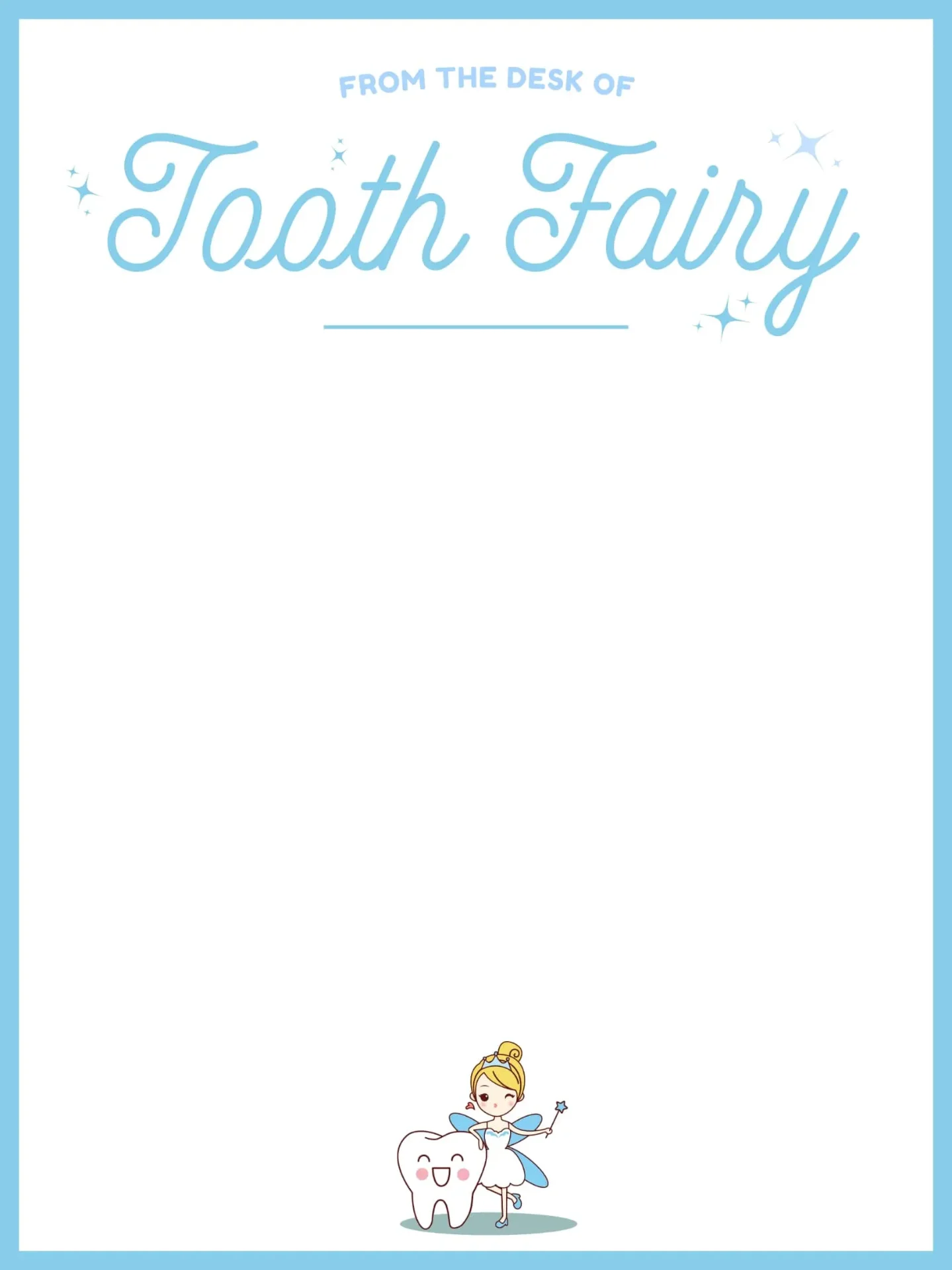 Free Printable Tooth Fairy Templates