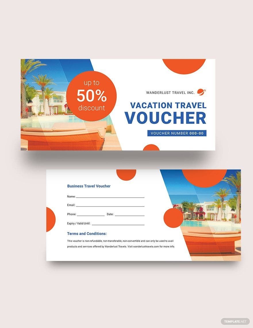 Free Travel Voucher Templates Editable And Printable