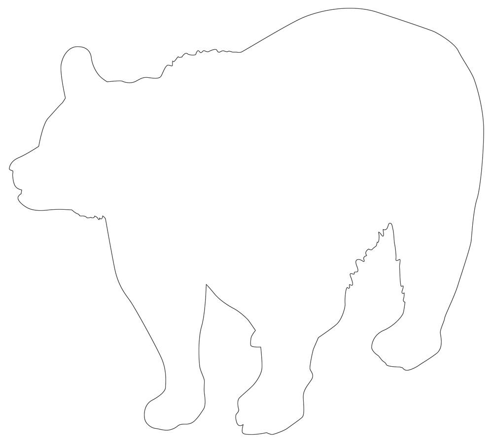 Friendly Bear Template Printable Bear Outline