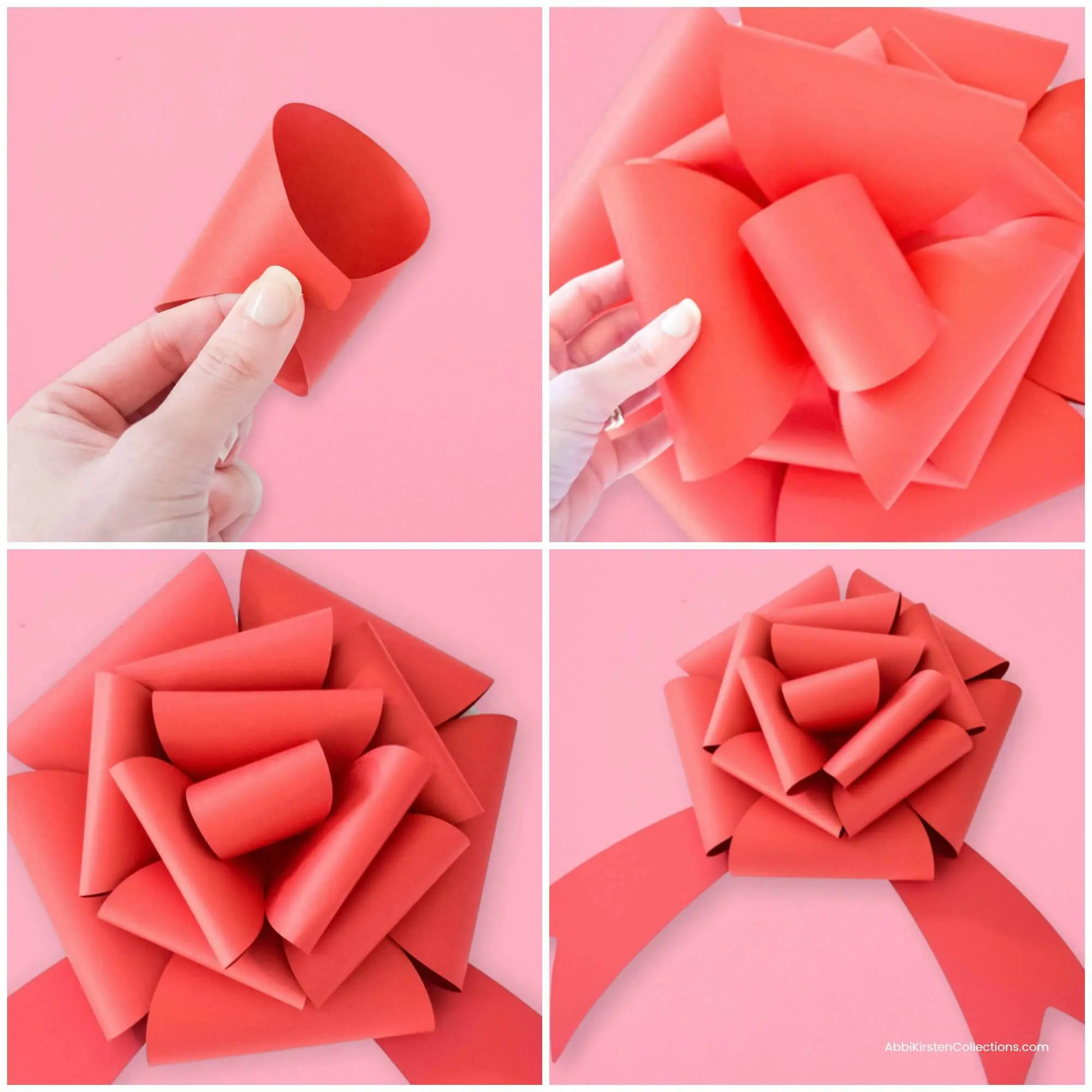 Giant Free Paper Christmas Bow Template Abbi Kirsten Collections