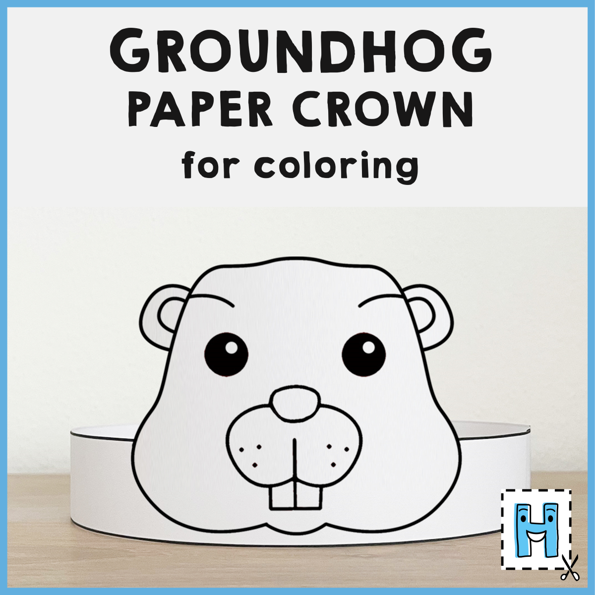 Groundhog Day Paper Crown Headband Printable Coloring Craft Activity For Kids 2 Made By Teachers