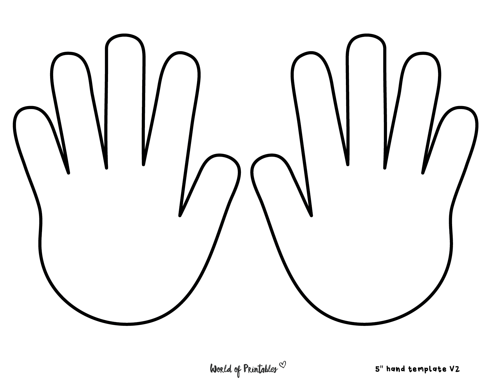 Handprint Template Free Printable Handprint Template Free Printable