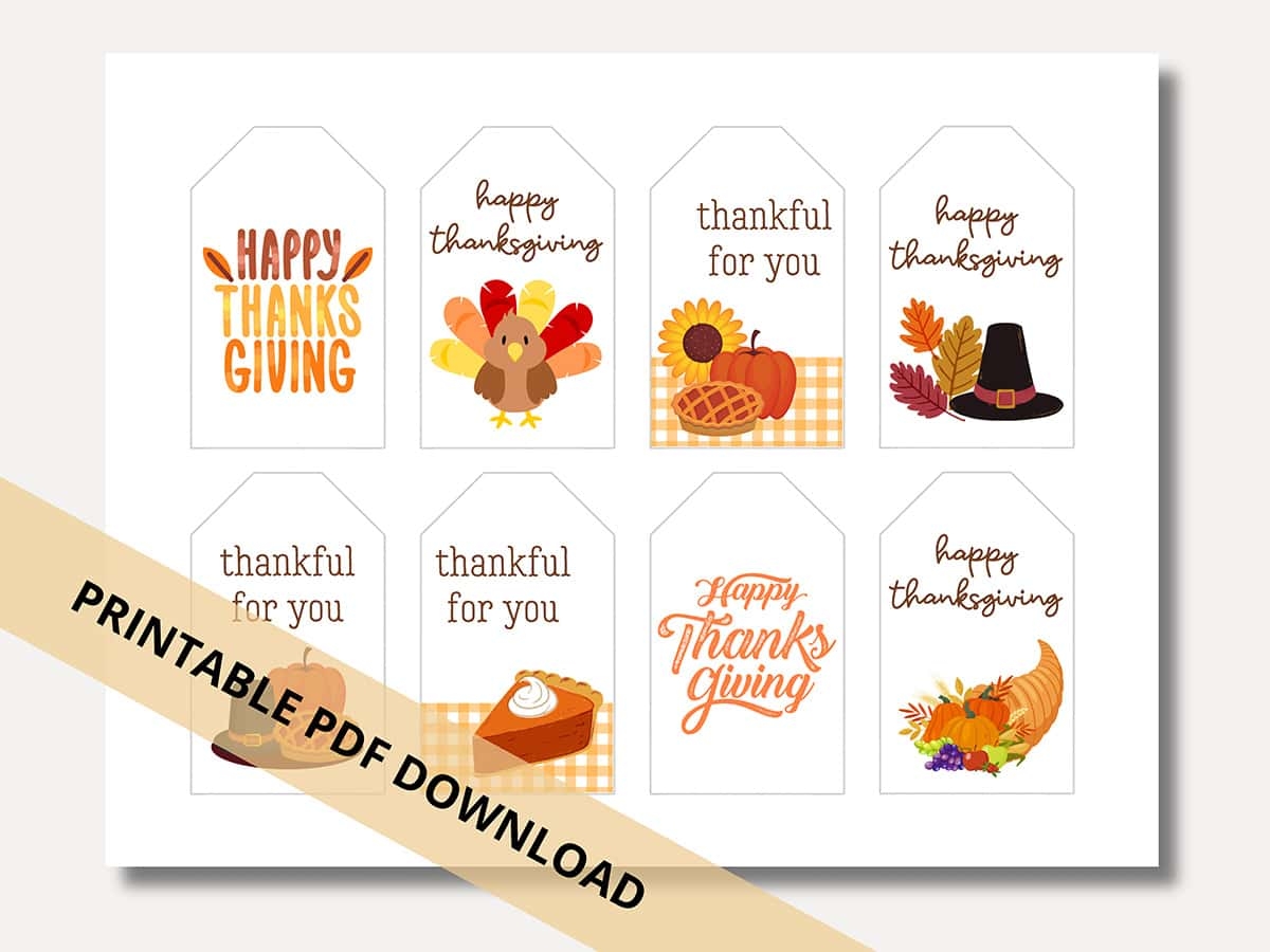 Free Printable Thanksgiving Tags Templates