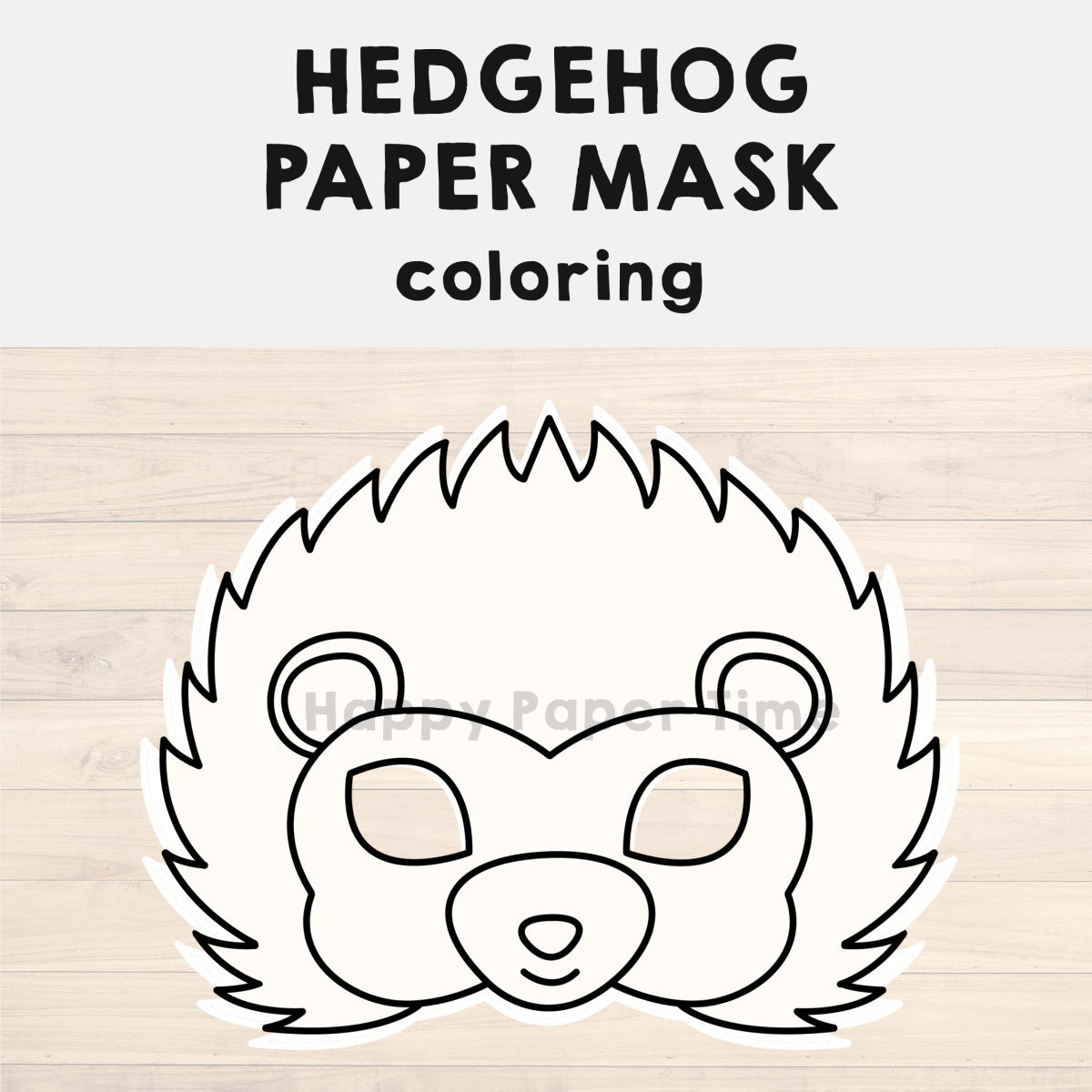 Hedgehog Paper Mask Printable Woodland Forest Animal Coloring Craft Activity Made By Teachers Hedgehog Paper Mask Printable Woodland Forest Animal Coloring Craft Activity Made By Teachers