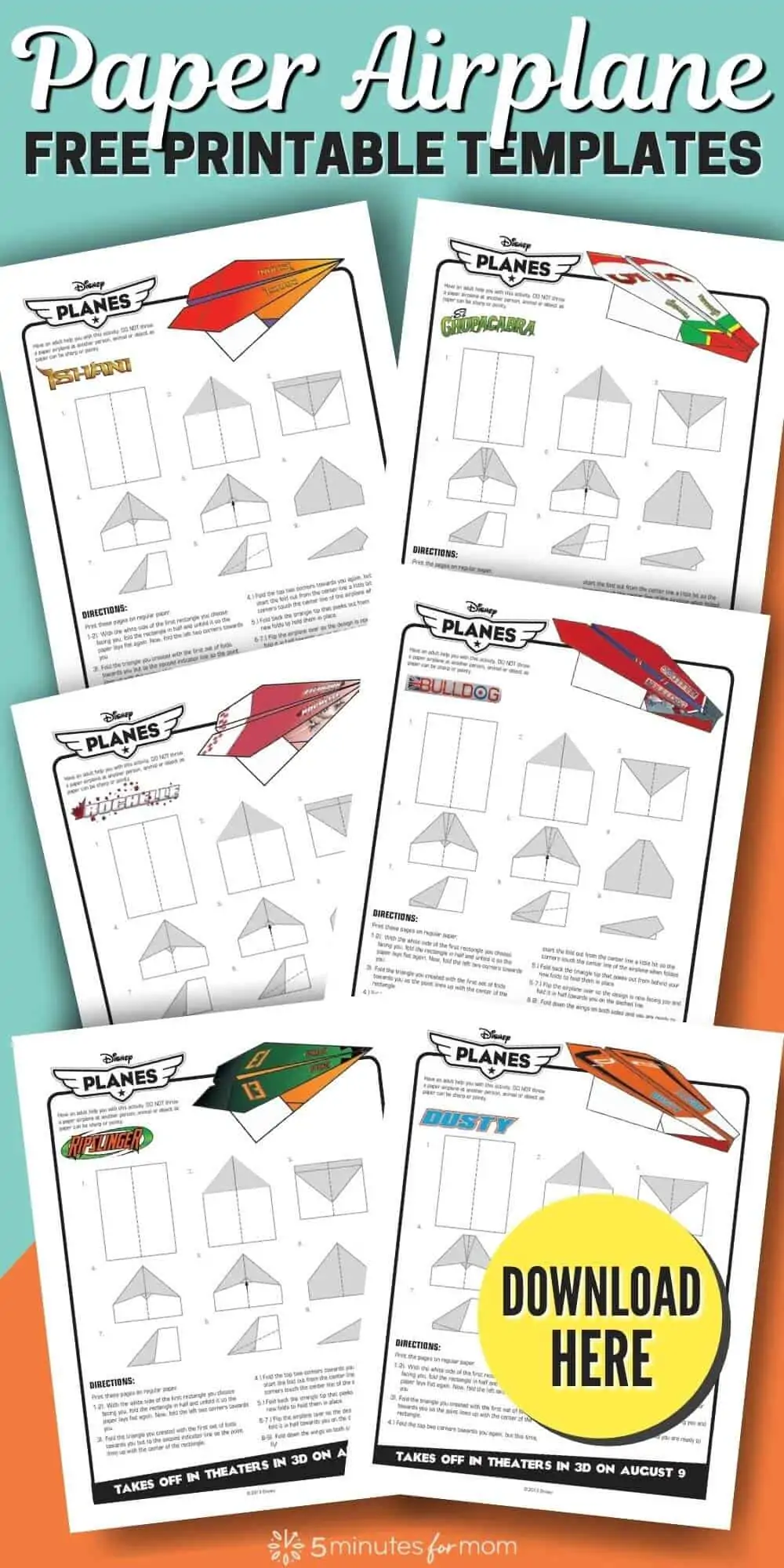 Free Printable Paper Airplane Templates