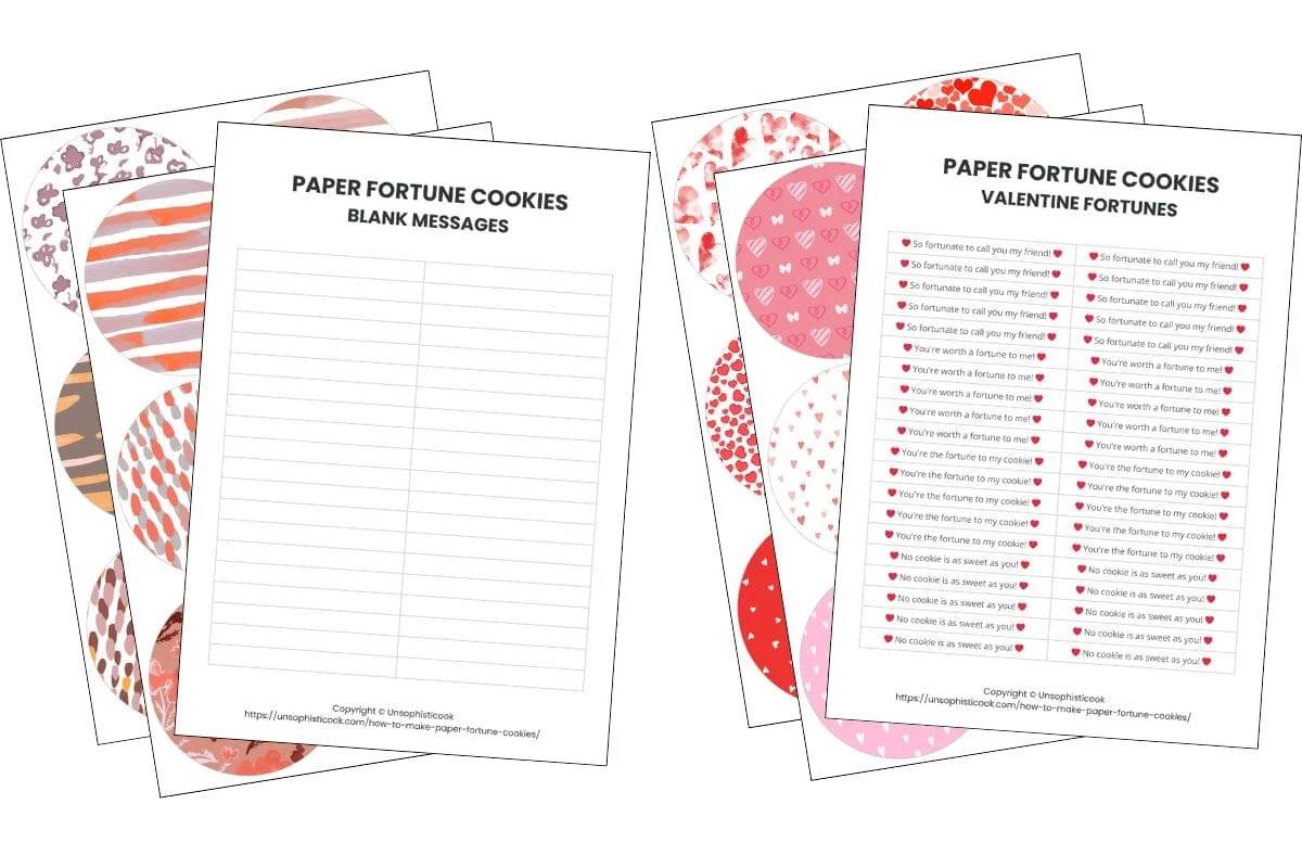 Free Printable Fortune Cookie Templates