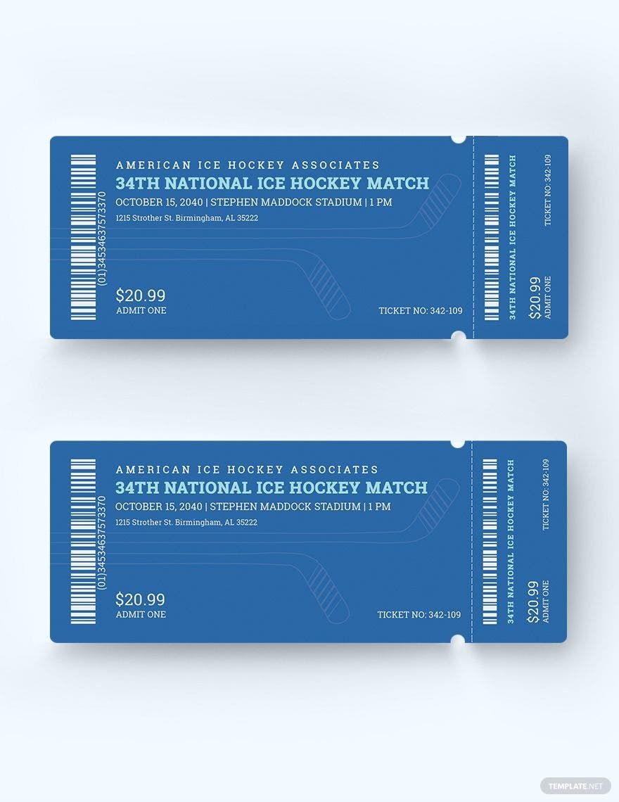 Free Printable Hockey Ticket Templates Free Printable Hockey Ticket Templates