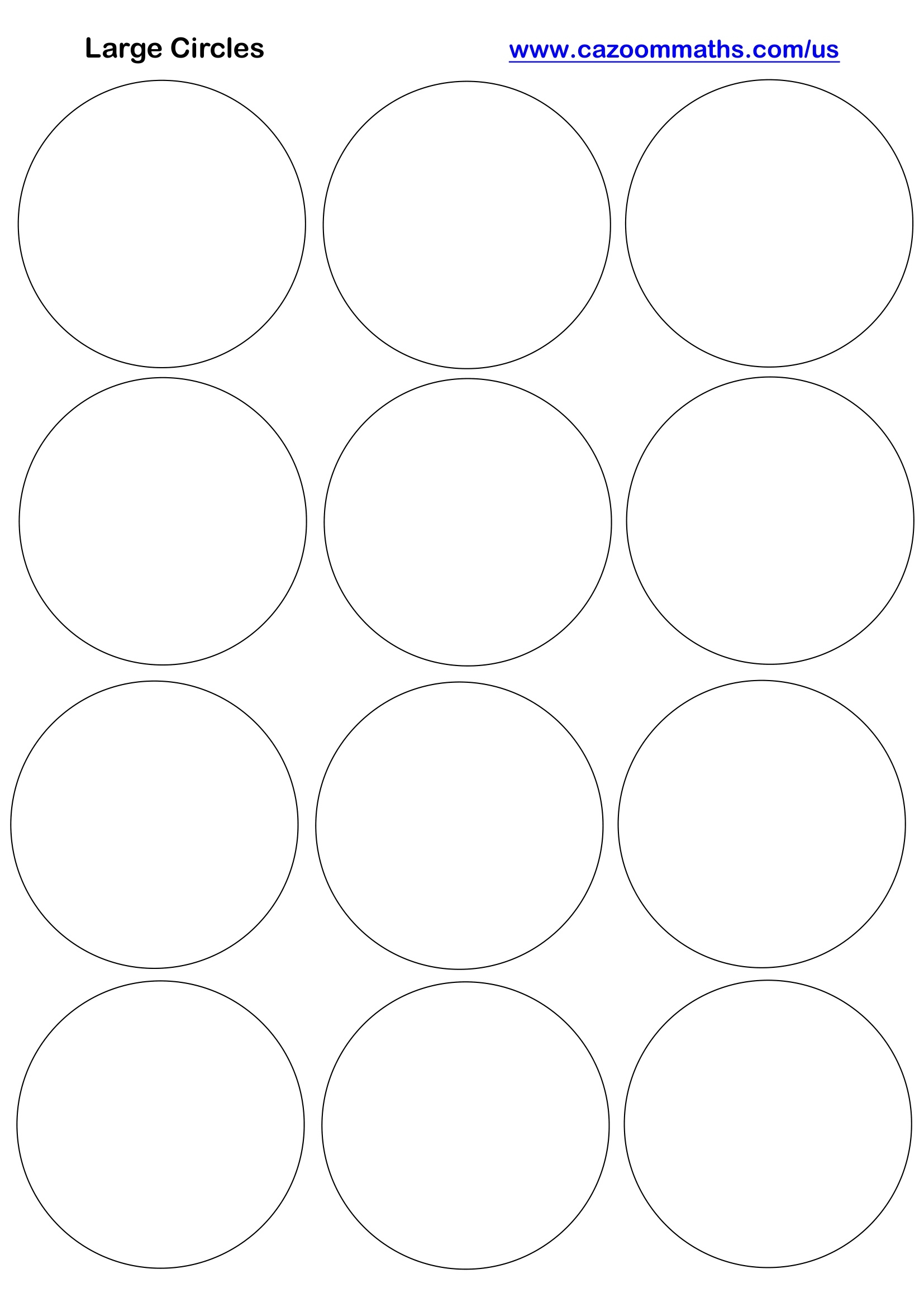 Free Printable Large Circle Templates