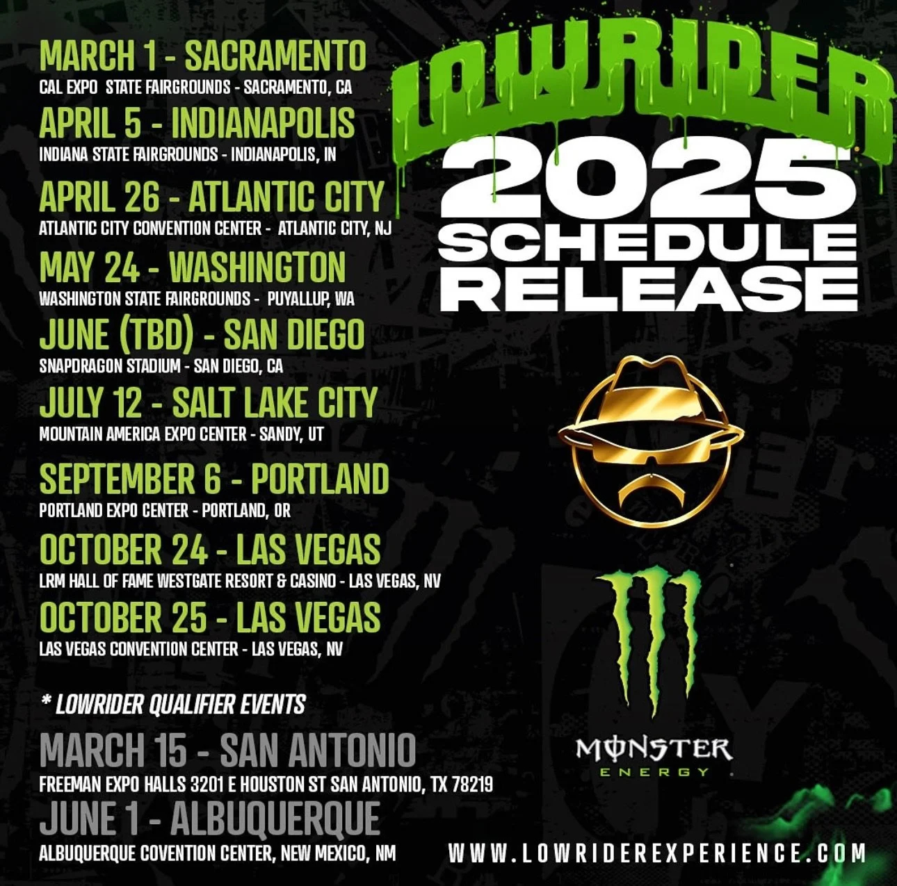 Las Vegas Lowrider Supershow 2025 Schedule Las Vegas October 24th 25th 2025 Revrottle
