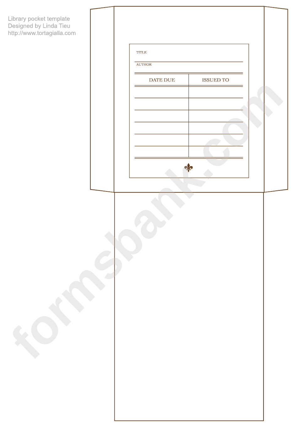Free Printable Library Pocket Templates Free Printable Library Pocket Templates