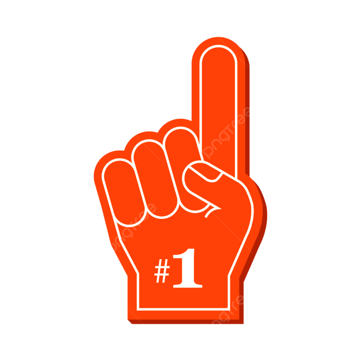 Number 1 Fan Finger Foam Finger Culture Symbol PNG And Vector With Transparent Background For Free Download