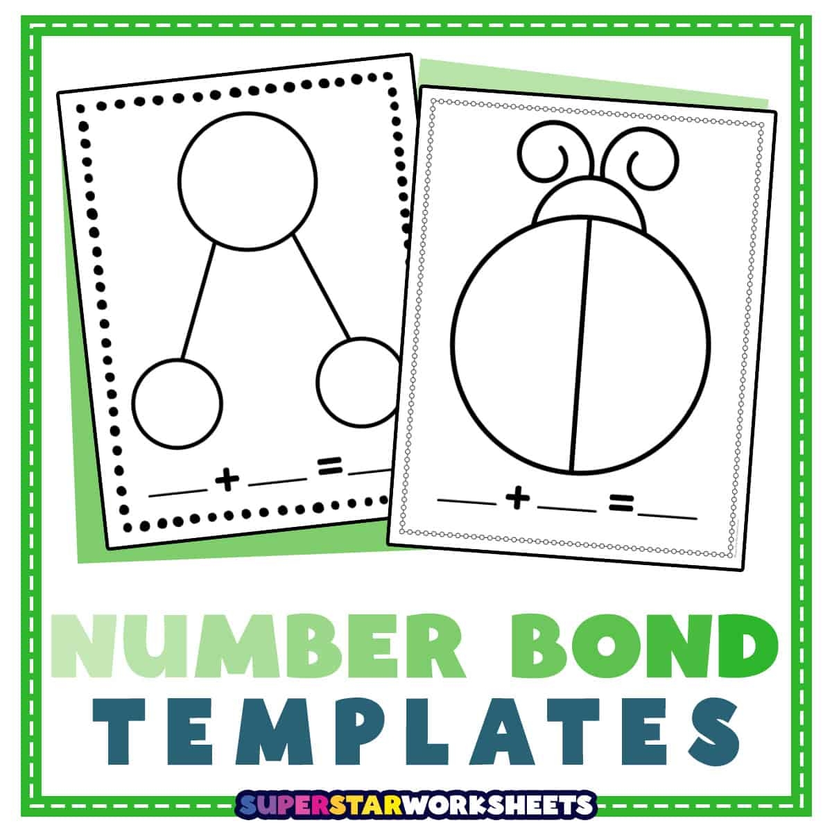 Number Bond Template Free Printables Superstar Worksheets