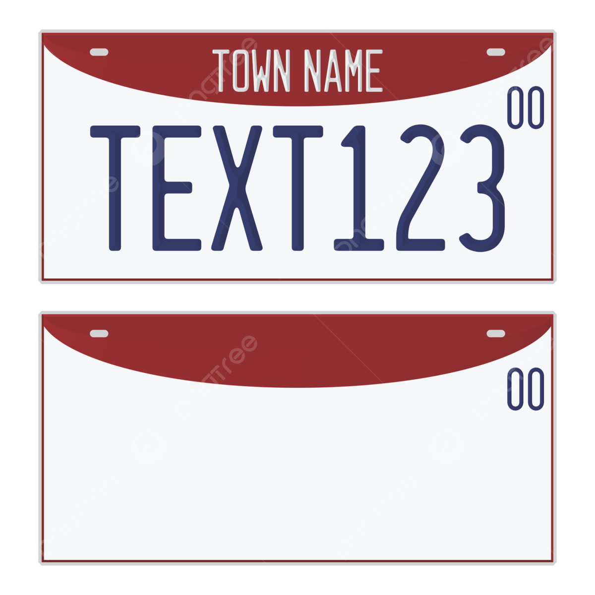 Number Plate License Template Set Vector Number Plate Template License Plate Template Plate PNG And Vector With Transparent Background For Free Download
