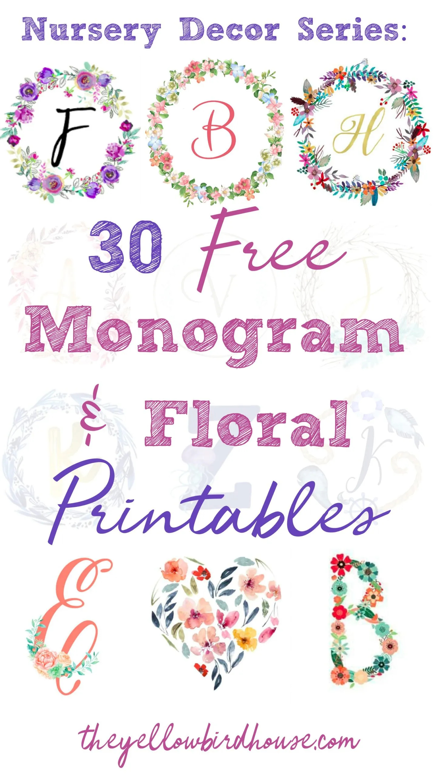 Free Printable Monogram Templates Free Printable Monogram Templates