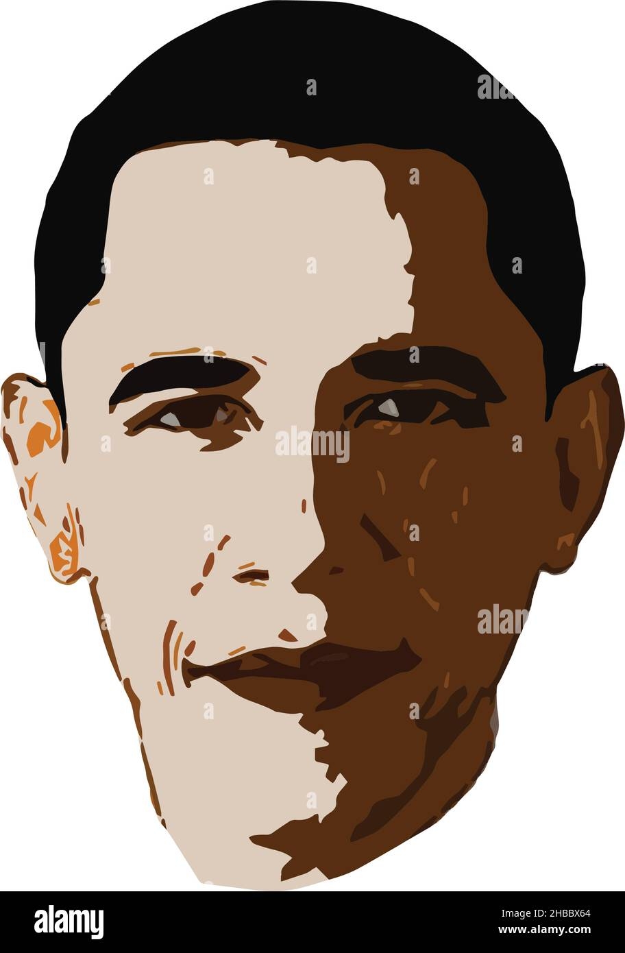 Obama Face Stock Vector Images Alamy