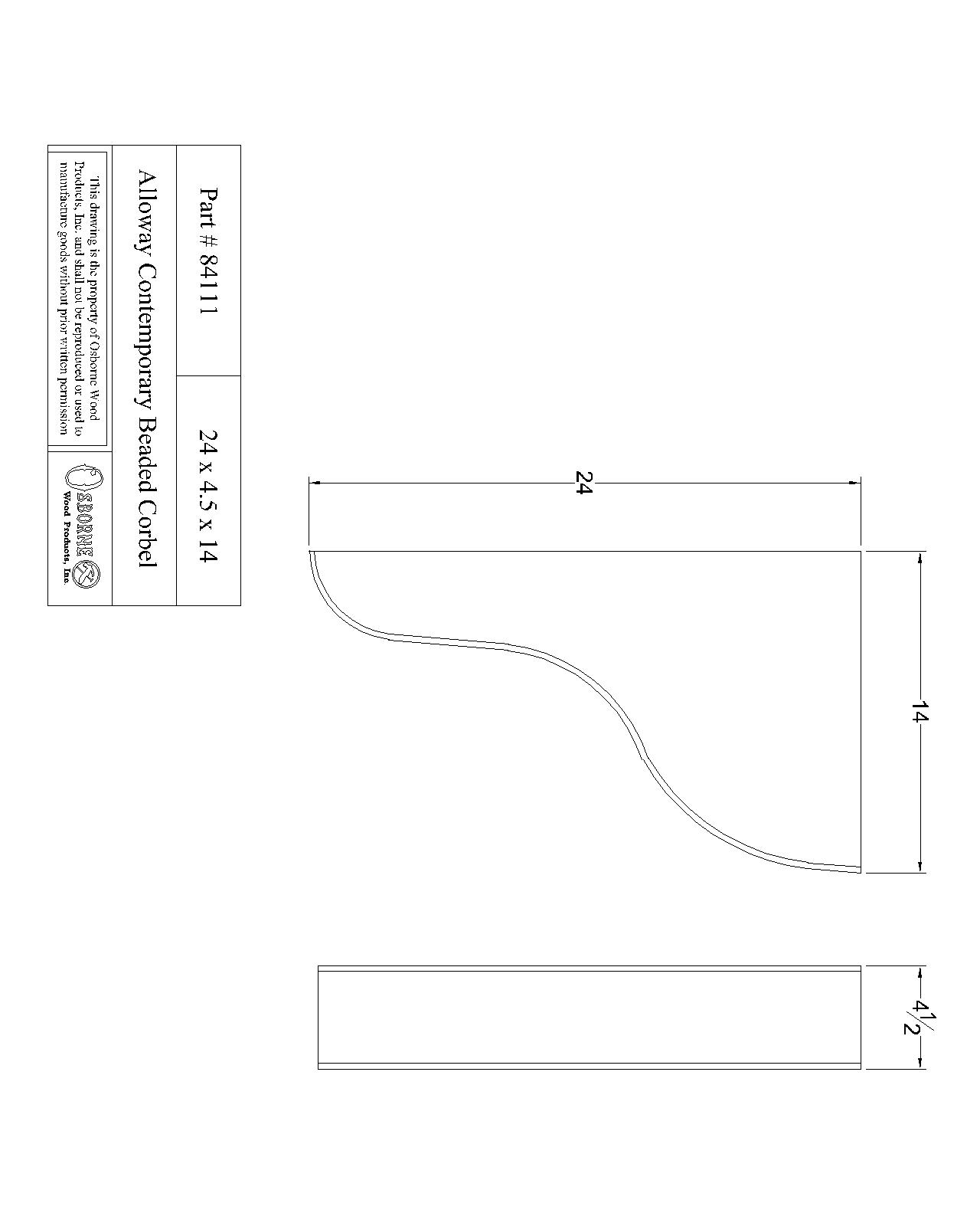 Osborne Wood Contemporary Wood Brackets CAD Drawings