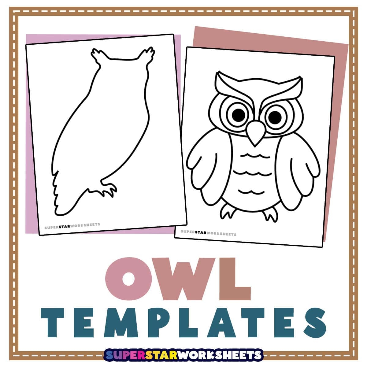 Owl Template Free Printables Superstar Worksheets