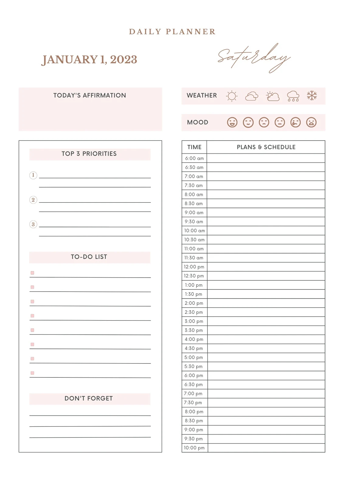 Page 2 Free Printable Customizable Personal Planner Templates Canva Page 2 Free Printable Customizable Personal Planner Templates Canva