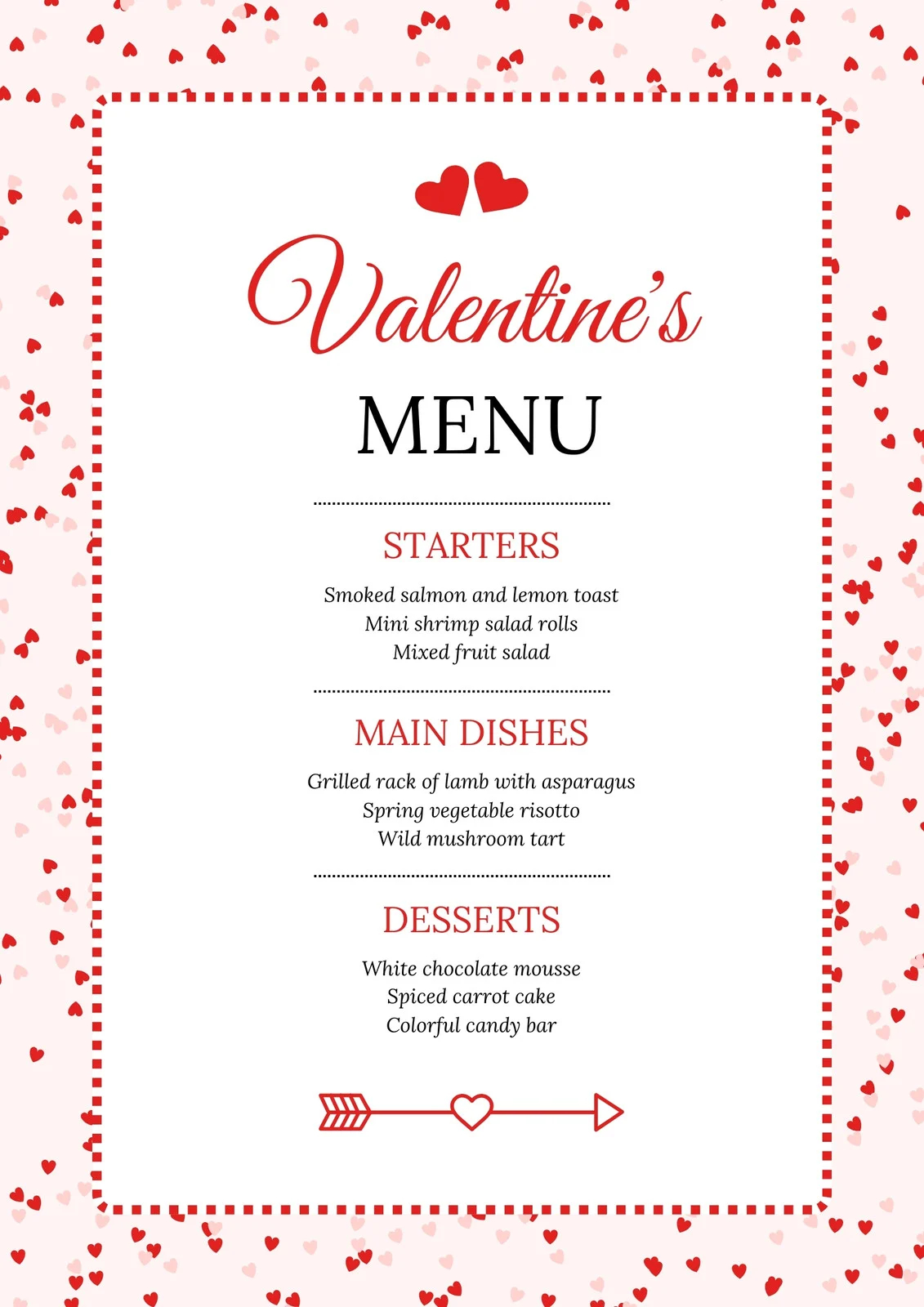 Page 3 Free Printable And Customizable Dinner Party Menu Templates Canva