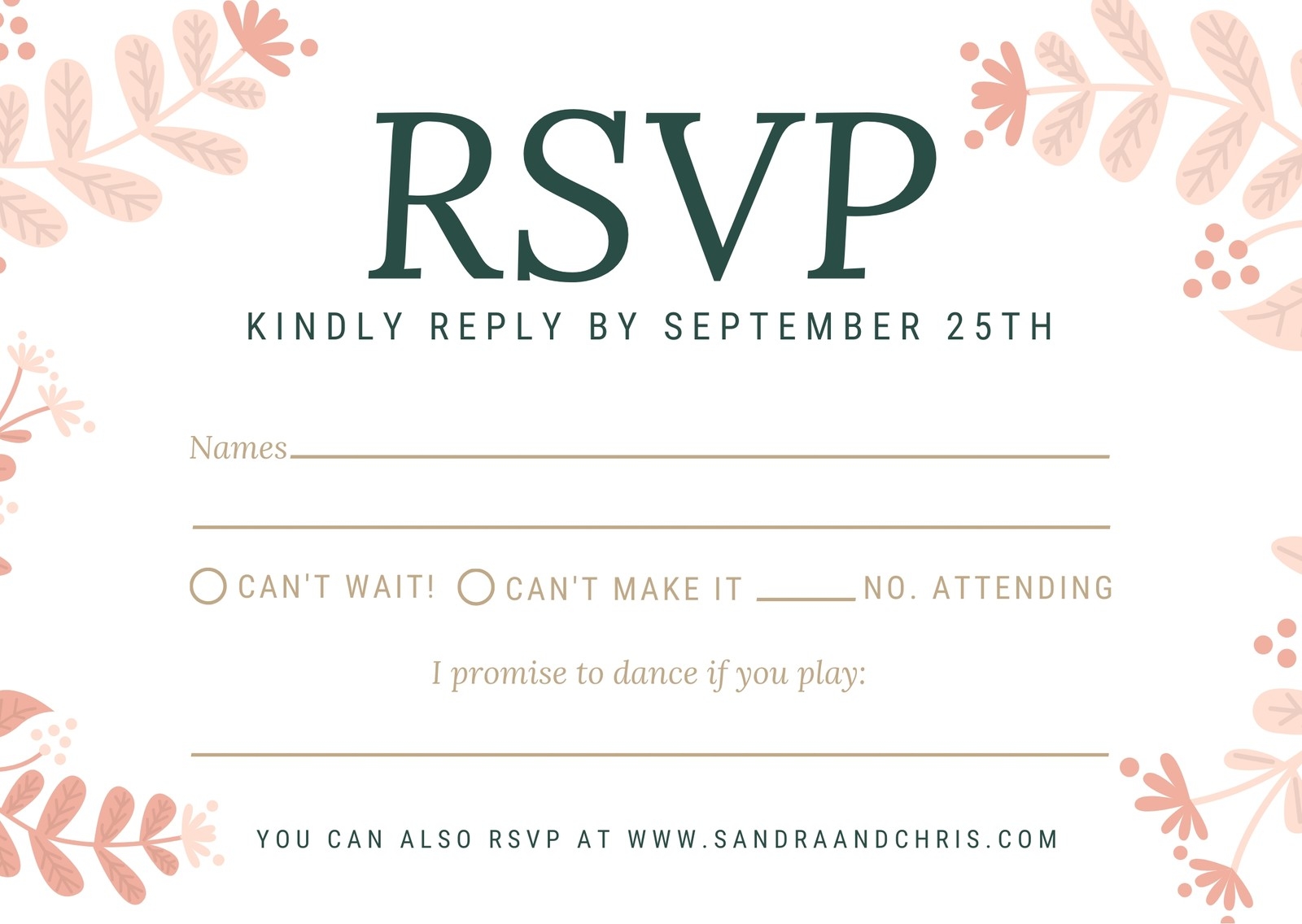 Page 6 Free And Customizable RSVP Templates Canva
