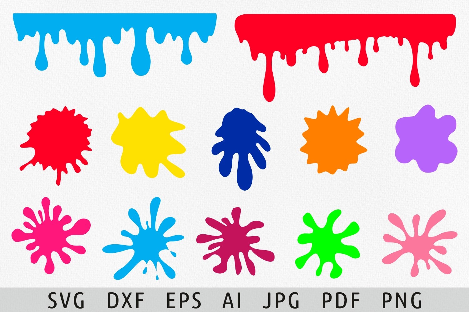 Paint Splash Svg Paint Drips Svg Files For Cricut Splatter