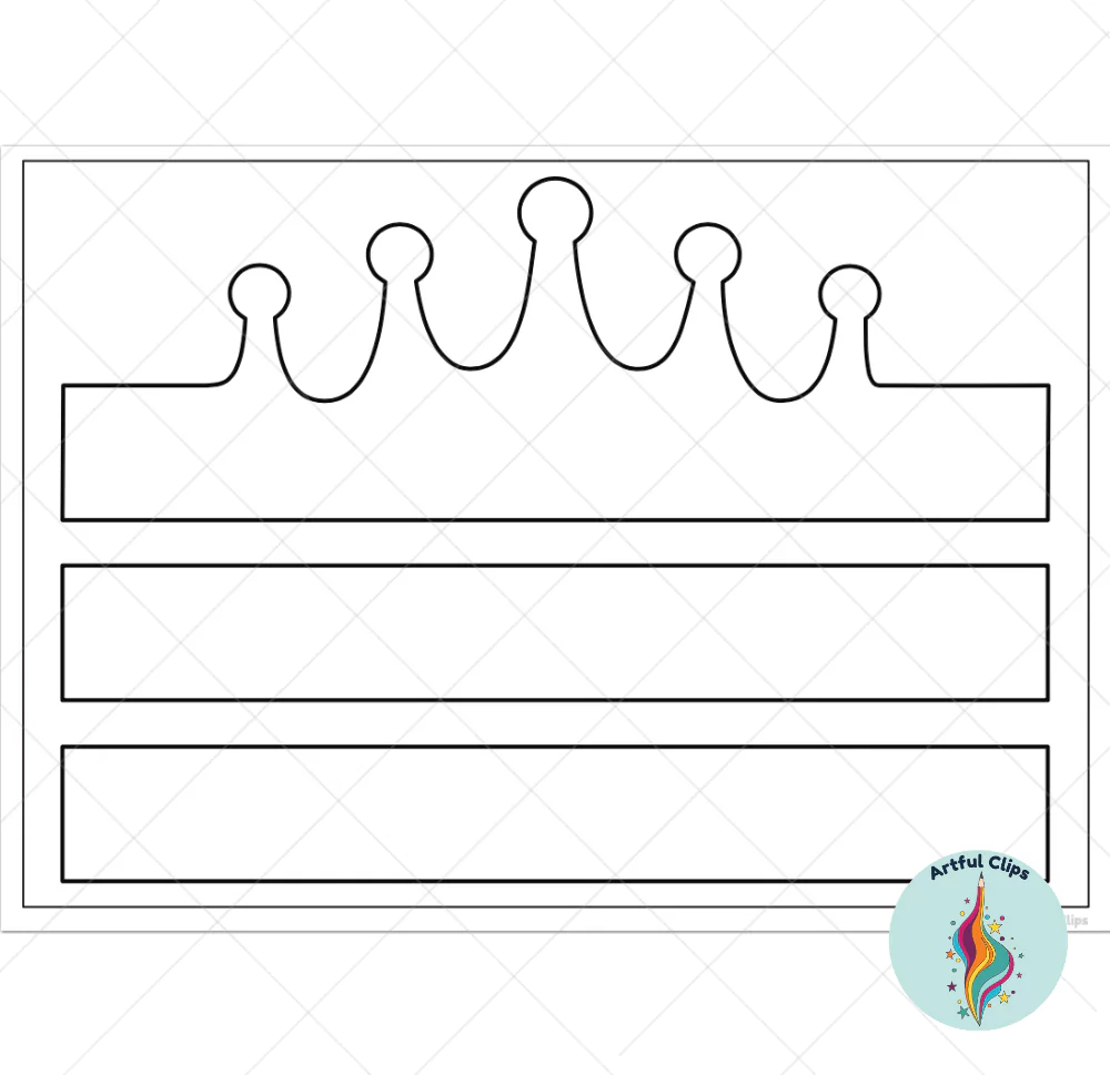 Paper Crown Template Set For Kindergarten Crafts Free