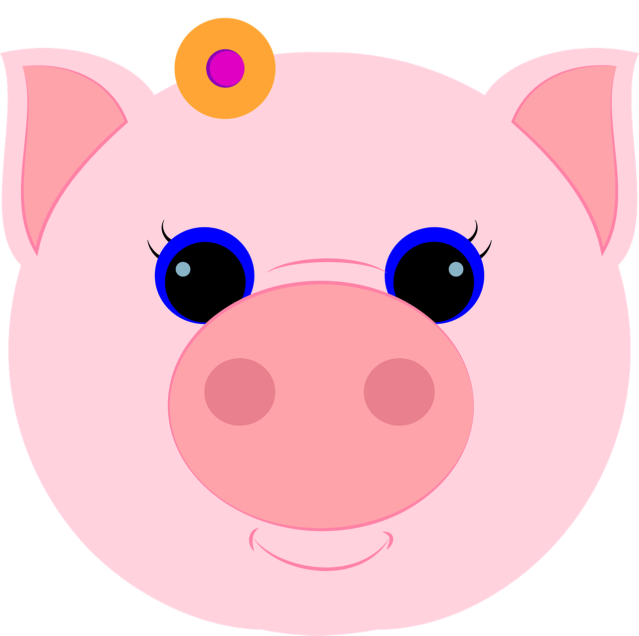 Pig Face Free Vector Clipart Images On Creazilla