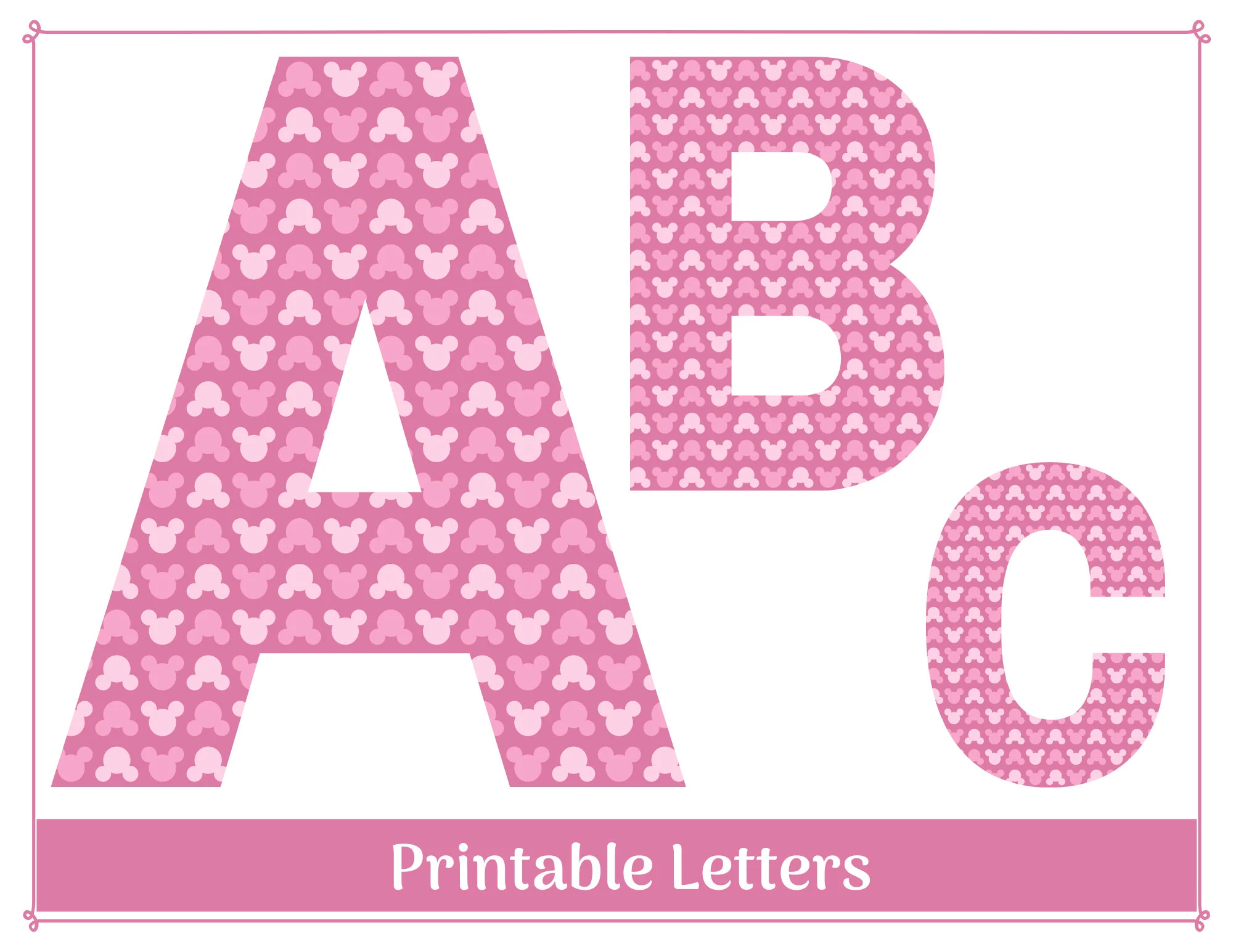 Free Printable Pink Alphabet Templates Free Printable Pink Alphabet Templates