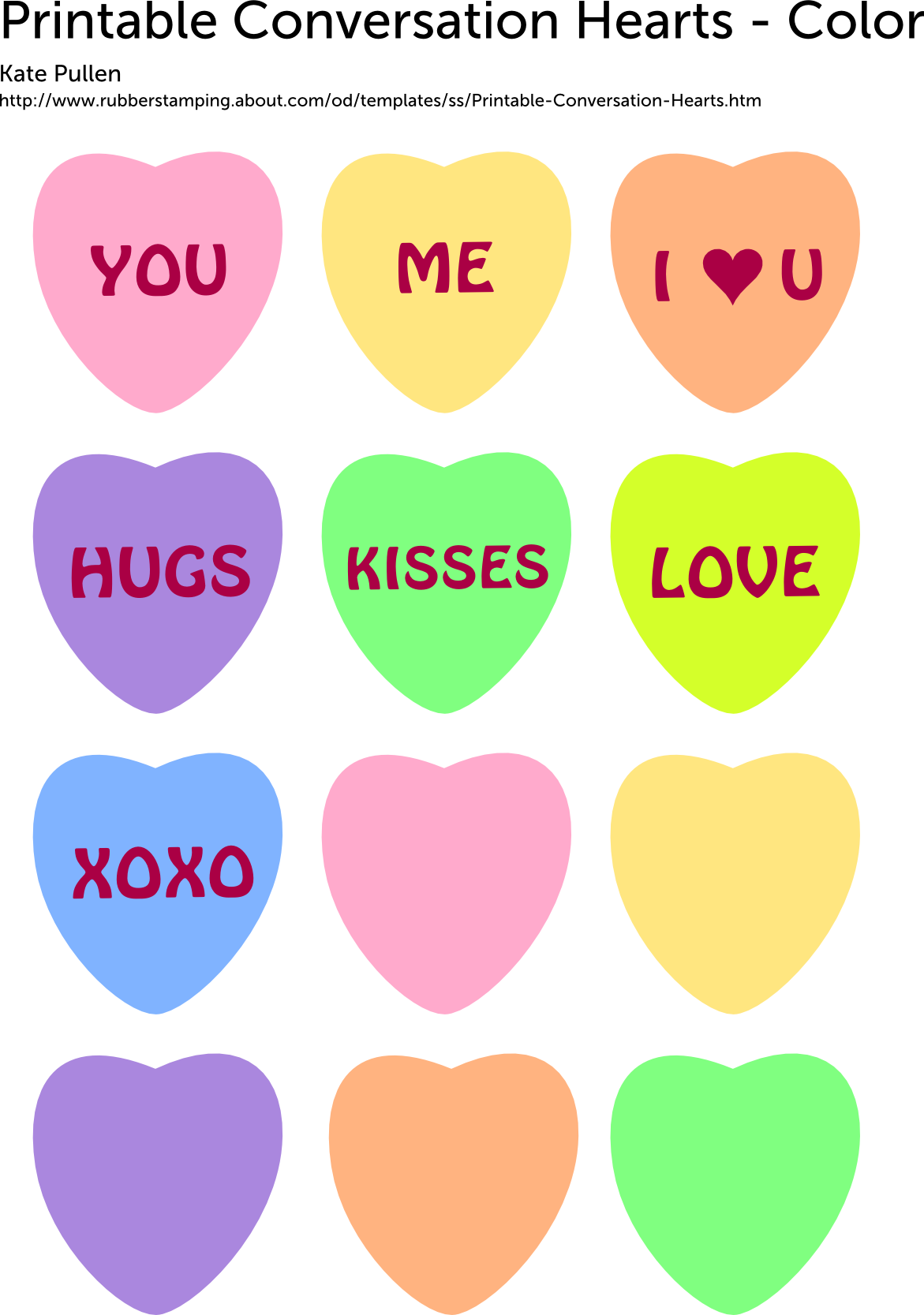 Print Out These 6 Sweet And Free Heart Templates