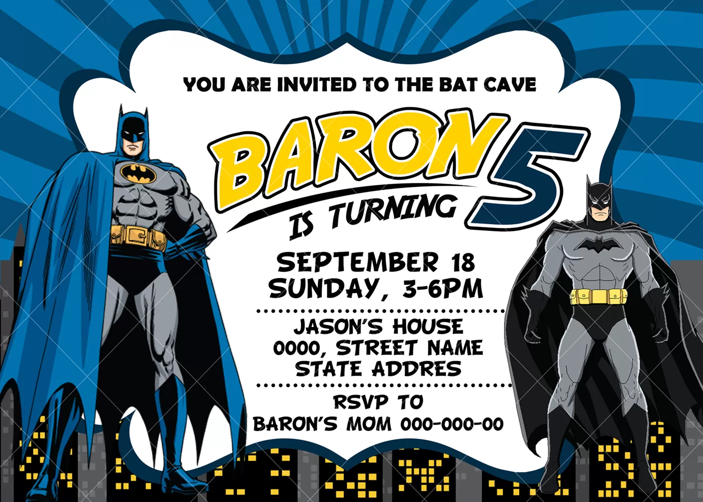 Free Printable Batman Invitation Templates Free Printable Batman Invitation Templates