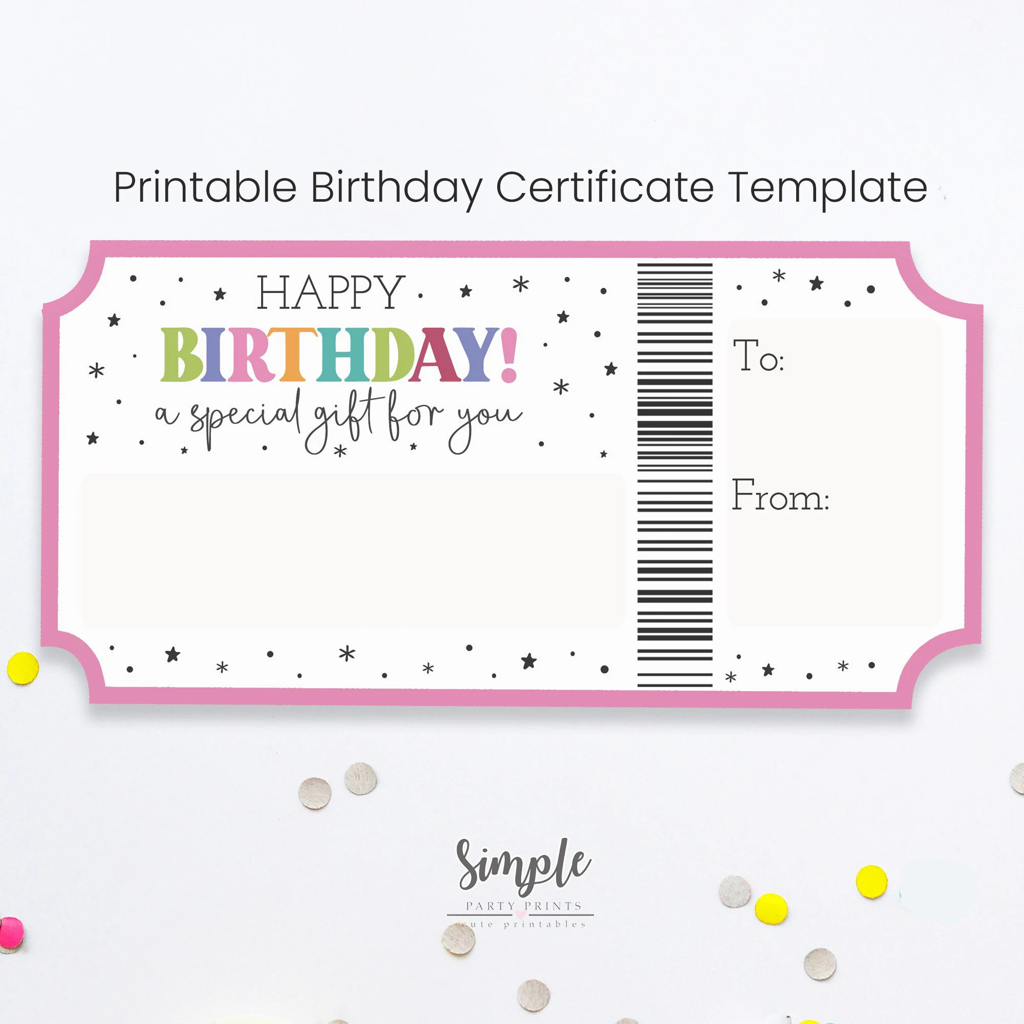 Printable Birthday Certificate Template Delayed Birthday Gifts Birthday Voucher Colorful Birthday Concert Tickets DIY Print From Home Etsy Printable Birthday Certificate Template Delayed Birthday Gifts Birthday Voucher Colorful Birthday Concert Tickets DIY Print From Home Etsy