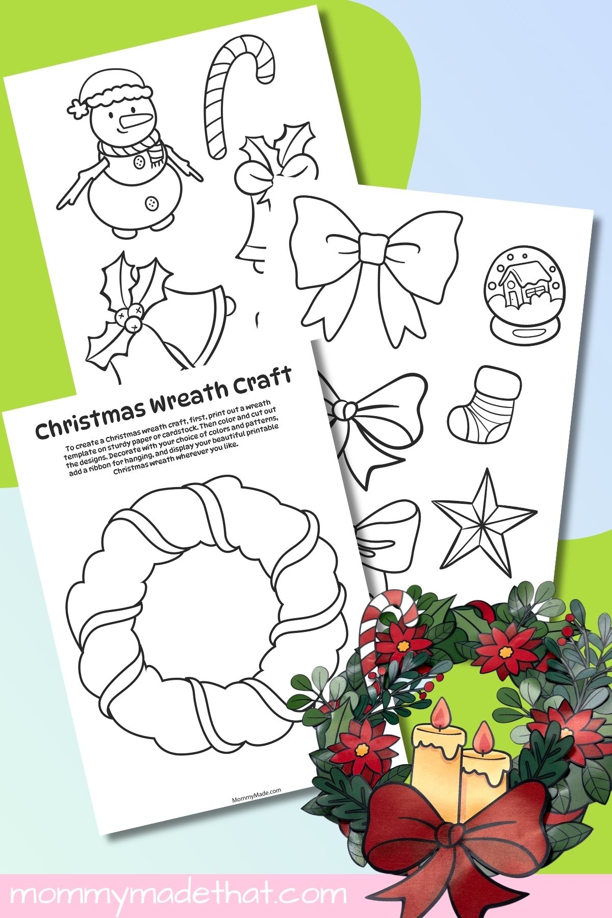 Free Printable Wreath Templates Free Printable Wreath Templates
