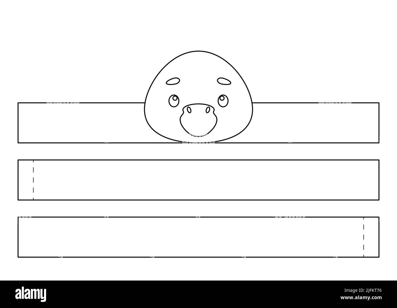 Printable Duck Paper Crown Fun Accessory For Entertainment Diy Cut Party Ribbon Template For Birthday Christmas Baby Shower Print Color Cut And Stock Vector Image Art Alamy